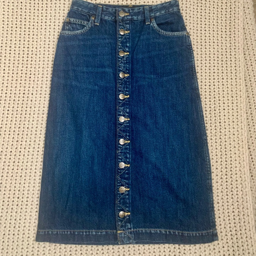 Vintage Lee Denim MIDI Skirt
